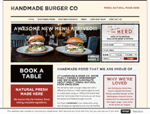 Tablet Screenshot of handmadeburger.co.uk